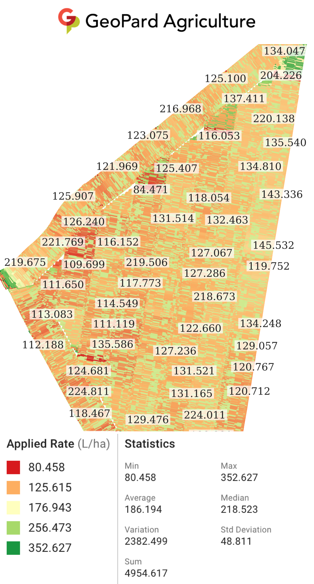 Nitrogen application map (AHL) on 2023-05-13